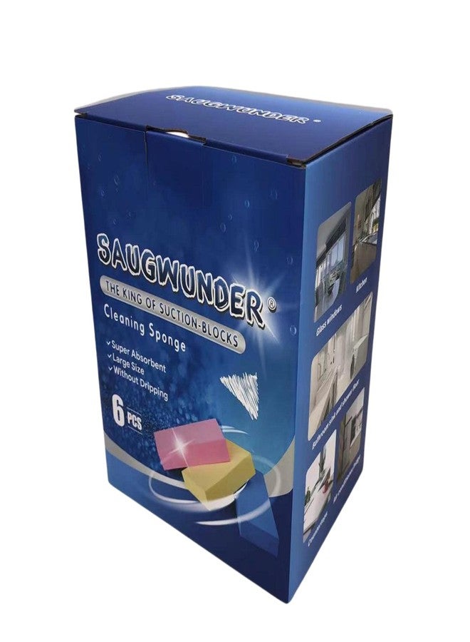 SAUGWUNDER Super Absorbent Water Sponge Durable Stuff PVA Sponge Use in Car Boat Kayak Bathroom After Shower Pick Up Water Like Vacuum All Purpose Kit Cleaning Supples (Multi-Color, 6X) - Image 1